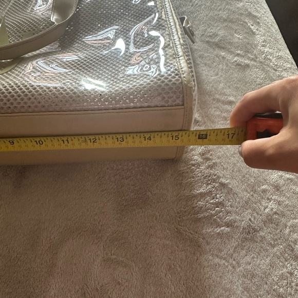 Armani Jeans Tan Mesh Tote with AJ Logo - Picture 10 of 16